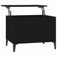 VidaXL Table basse Noir 60x44,5x45 cm Bois d'ingénierie Modèle Balcon Nova Prime Plus - 819573