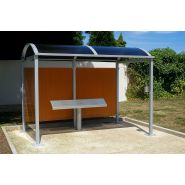 Abri fumeurs Vision Bosco - Dimensions 2500x2500 mm - Finition bois et vitrage sécurit_1