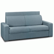 CANAPÉ LIT CANAPEXPRESS  LATTES 160CM MATELAS MÉMORY  22CM TÊTE DE LIT INTÉGRÉE  BLEU TURQUOISE