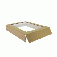 Cloche carton avec fenetre pour plateau 40x30 - Cloche carton avec fenetre pour plateau 40x30 -