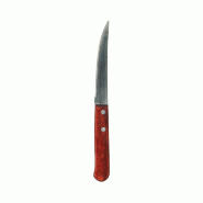Couteau inox "Savoie" manche bois riveté marron 21,5x1,7cm - par 100