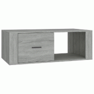 Décoshop26 - Table basse avec tiroir et compartiment ouvert design moderne 100 x 50,5 x 35 cm bois d'ingénierie gris DEC039934 - gris Bois massif 30