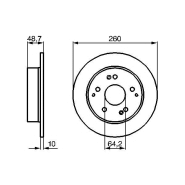 Disque de frein Bosch 0986479225 - boîte de 2 disques - type plein - arrière - 5 trous - épaisseur 10mm Disque de frein Bosch 0986479225 - boîte de 2 disques - type plein - arrière - 5 trous - épaisseur 10mm