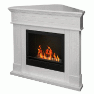 Divina Fire Cheminée au bioéthanol d'angle biocheminée de sol d'angle FORD Blanc L110 x P63 x H102 - blanc 8055829981230
