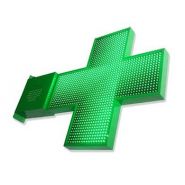 Easy led 1000 - enseigne pharmacie - sarl identy sign - dimensions : 1000 x 1000 mm