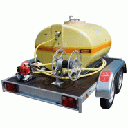 Ensemble cuve ovale PFV 1 000 l équipée sur remorque routière + pompe thermique WX10 - CEMO - 90241 Ensemble cuve ovale PFV 1 000 l équipée sur remorque routière + pompe thermique WX10 - CEMO - 90241