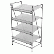 Etagère à angles réglable 5 niveaux avec rebords