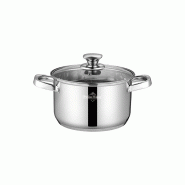 Faitout 20x12,5cm avec couvercle tous feux dont induction Davos Collection Acier  SH-DC20C usage non-intensif Swiss Haus - 5407011642468