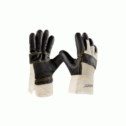 Gants 99supno fleur d'ameublement dos toile ecru/noir taille 10