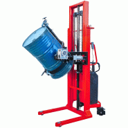 Gerbeur retourneur de fût 450 kg - Hauteur de levage 1500 mm - Levage et basculement électriques précis MW Tools VTLA450E