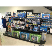 Gondole de magasin pour la présentation de produits et le rangement de marchandises