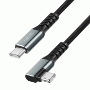 LogiLink Câble USB 3.2, USB-C - USB-C coudé, 0,5 m - 4052792081305