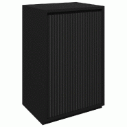 Meuble Vertigo T01 2 tiroirs à l'anglaise  MDF noir et noir 60x47x93cm