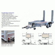 Remorques porte engins 3.5t - 5.34m  - 2 essieux