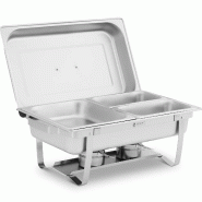 Royal Catering - Royal Catering RCCD_RT19_9L Chauffe-plat professionnel - GN 1/2 - 2 x GN 1/4 - 9 L - 2 brûleurs pour pâte à brûler - 295 x 235 x