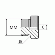 Té mâle BSP - 1/4' , 13.15