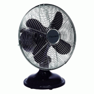Ventilateur de table noir Ø25cm - 30 Watts - Design rétro, robuste et puissant Ventilateur de table noir Ø25cm - 30 Watts - Design rétro, robuste et puissant