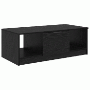 VidaXL Table basse Chêne noir 102 x 50 x 36cm Bois d'ingénierie Modèle Luna Classique - 880521