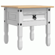 VidaXL Table d'appoint Corona Blanc 50 x 50 x 50 cm Pin massif Modèle Soleil Polaris Prime Plus - 42021193