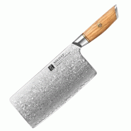 XinZuo - Couperet Damas (couteau de chef chinois) - Série B37 Lan - multicolore B37-DC