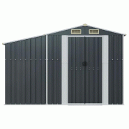 Abri de jardin anthracite 277x93x179 cm acier galvanisé Modèle AbriNomade 230 - 8720845896768
