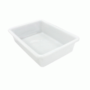 ANTIHUMEDADES Bac à pâte 1,2 L (20,6 x 15 x 6,2 cm) - Polypropylène blanc de qualité alimentaire. Pizzerias, boulangeries,  pâtisseries… Sans B