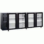 Arrière-bar réfrigéré noir 4 portes vitrées température +2/+8 °c - ... - PFGB267PV