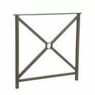 Barrière de ville HÉRITAGE - 800 mm et 1500 mm - Croix Saint-André / rosace - Amovible - Tube acier peint sur zinc_0