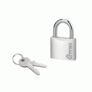 Cadenas à clé, alu, 40mm, anse acier cémenté nickelé, 2 clés - SP - gris 3150268241404 Cadenas à clé, alu, 40mm, anse acier cémenté nickelé, 2 clés - SP - gris 3150268241404