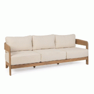 Canapé 3places avec accoudoirs Pablo bois d'acacia norme FSC 210 x 75 x 75 cm