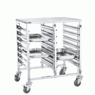 Chariot double à glissières inox avec 14 niveaux gn 1/1 et charge 1... - PCCDG1411