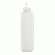 GILAC Biberon à sauce transparent col large – 6 formats de 0,15 L à 1 L - 1 L - Transparent G020122 - transparent 3573678704107