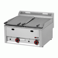 Grill pierre de lave à gaz double 2x 31x48 sans soubassement | REDFOX - GL 60 GL