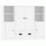Helloshop26 - Buffet bahut commode armoire meuble de rangement organisateur cuisine salle de séjour salons 3 pcs bois d'ingénierie 02_0037013 - 3000 Helloshop26 - Buffet bahut commode armoire meuble de rangement organisateur cuisine salle de séjour salons 3 pcs bois d'ingénierie 02_0037013 - 3000
