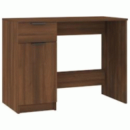 Helloshop26 - Bureau table poste de travail meuble d'ordinateur informatique étude chêne 100 x 50 x 75 cm bois d'ingénierie brun 02_0023597 - 30002 Helloshop26 - Bureau table poste de travail meuble d'ordinateur informatique étude chêne 100 x 50 x 75 cm bois d'ingénierie brun 02_0023597 - 30002