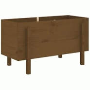 Helloshop26 - Jardinière bac lit surélevé plantes fleurs terrasse jardin de jardin brun 101 x 50 x 57cm bois de pin massif marron 02_0039777 - 3000 Helloshop26 - Jardinière bac lit surélevé plantes fleurs terrasse jardin de jardin brun 101 x 50 x 57cm bois de pin massif marron 02_0039777 - 3000