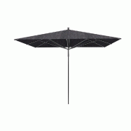 Parasol pour terrasse Pro Moorea carré 200 cm armature + toile + housse - charbo