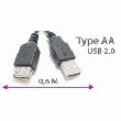 RALLONGE USB 0,6 MÈTRES
