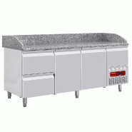 Table à pizza réfrigérée tropicalisé 2 portes et 2 tiroirs 600x400 ... - PTP261/P9