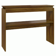 Table console Chêne marron 102x30x80 cm Bois d'ingénierie Modèle Ombre Vent Marin Prime - 815221