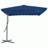 VidaXL Parasol de jardin avec mât en acier bleu 250x250x230 cm Modèle Helios Panorama Classique - bleu 312517