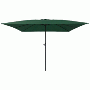 VidaXL Parasol de jardin Vert 295 x 295 x 245 cm Polyester et Acier Modèle Helios Prime Élite - 42003653