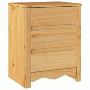 VidaXL Table basse Drammen Chêne 45 x 35 x 56 cm Bois de pin massif - Modèle Harmonia - 42003048