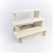 Vpp0397 etagère - meuble présentoir - vpcl - 3 marches en bois