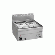 Bain-marie double gaz à poser MBM - Cuve inox GN1/1 et GN1/4 - 5 Kw - FABRIQUE EN ITALIE_0