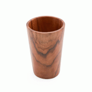 Bazar Bizar Tasse en bois de teck 10.5x10.5x16 cm naturel - marron Bois massif BASU502