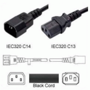 Câble d'alimentation C13/C14 10 A NOIR