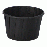 Coupelles pour sauce à salade, papier 90 ml Ø 6,6 x 4,2 cm noir (2000 unités) PAPSTAR - noir papier 37077