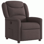 Fauteuil inclinable Marron foncé Tissu Modèle Belvessiax - 4015601