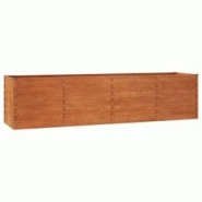Helloshop26 - Jardinière bac lit surélevé plantes fleurs terrasse jardin de jardin rouillé 320 x 80 x 77 cm acier corten marron 02_0039873 - 30002 Helloshop26 - Jardinière bac lit surélevé plantes fleurs terrasse jardin de jardin rouillé 320 x 80 x 77 cm acier corten marron 02_0039873 - 30002